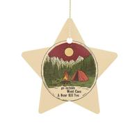 Ornements Sortez. Au Pire, Un Ours Vous Tuera. Nature Rustique Et Dense. Suspendre Céramique Noël Suspension pour Maison Fête Vacances