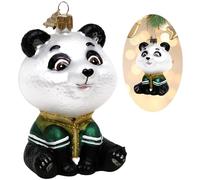 Ornements soufflés en verre, décoration panda pour sapin de Noël, décoration d'ours, décoration de panda, décoration de Noël pour les amateurs de panda, ornement cadeau à suspendre pour la fête de