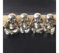 Ornements Statues Sculptures Personnage Quatre sans Enfant Décoration De Bureau Blanc Cuivre Doré Argent Petit Moine