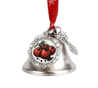 Ornements, tomates sur la vigne de Noël annuelle 2025 avec un ruban rouge à suspendre, décoration d'arbre d'hiver, décorations d'hiver