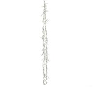 Ornements transparents en forme de stalactites pour sapin de Noël, guirlande de vigne, perles et flocons de neige pour vacances saisonnières, mariage, fête, Nouvel An (crème)
