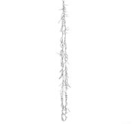 Ornements transparents en forme de stalactites pour sapin de Noël, guirlande de vigne, perles et flocons de neige pour vacances saisonnières, mariage, fête, Nouvel An (blanc)