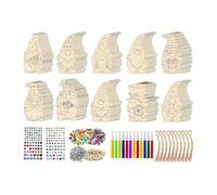 , ornements vierges pour la maison, mariage, festival, événement, boi Décoration de Noël - Kit de pendentifs 20 cm à faire soi-même pour un plaisir créatif, bricolage de vacances avec fonction peintur