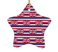 Ornements vintage en céramique avec motif étoile de Noël avec cordon de suspension, verset de la Bible