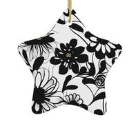 Ornements vintage en céramique avec motif étoile en céramique avec ficelle de suspension, verset de la Bible