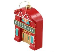 Ornements vintage en plastique pour sapin de Noël - 5,5 cm - Console de jeu rétro - Panneau de bus - Décoration pour fête de vacances - Affichage saisonnier - Rouge (B)