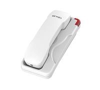 Ornin T108 Trimline Téléphone filaire avec clé SOS, montage mural, hôtel et maison (blanc)