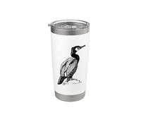 Ornithologie des cormorans Gobelet isotherme en acier inoxydable double paroi