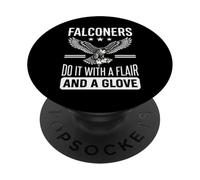 Ornithologie Falconry Ornithologie Oiseau de Proie Faucon pèlerin PopSockets PopGrip Adhésif