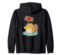 Ornithorynque avec Signe de cœur Sweat à Capuche