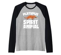 Ornithorynque Est Mon Animal Spirituel Drôle Ornithorynque Manche Raglan