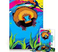 Ornithorynque Odyssée sous-Marine Puzzle 1000 Pièces pour Adultes Puzzle Détente Doux Image à Assembler Cadeau de Noël (38x52cm)