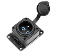 ORNO AE-13164 Multiprise Exterieur étanche Résistance à l'Humidité et Aux Chocs Séparateur Etanche Répartiteur IP44 16A 230V AC Caoutchouc Ignifuge (1 Prise)