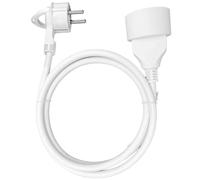 ORNO AE-13195 Rallonge avec Prise Simple Fiche Plate Câble PVC H03VV-F 2x0,75 mm² 23 0VA - Produit pour Le Marché Allemand (1.5m)