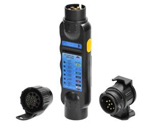 ORNO AE-13231 Kit de Testeur pour Prise Remorque Standard 13/7 Broches 12 / 24V aussi pour Camper Van et Porte Velo