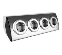 ORNO AE-1340(GS) Multiprise Electrique 4 Prises avec Eclipse de Protection Montage en Saillie à 45 ° 3680W 16A - Produit Pour le Marché Allemand (sans câble)