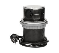 ORNO AE-1380 Prise Encastrable Plan de Travail 4 Prises 1,9m Câble 3680W