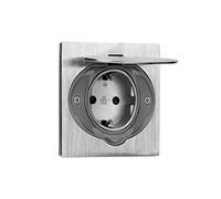 ORNO AE-1397 (GS) Douille Hermétique encastrée Inox, Schuko IP44 - Produit Pour le Marché Allemand