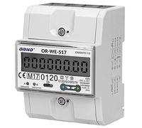 Orno Compteur Electrique Triphasé 80A Wattmetre avec port RS-485 Multitarif 4,5 Modules Mesure Consommation Electrique Rail Din Electrique
