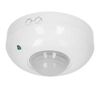 ORNO CR-203 LED Detecteur de Mouvement 360° Charge Max. 1200 W et 300 W pour LED Installation au Plafond Infrarouge Montage en Saillie (Blanc)