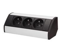 PRISE POUR MEUBLES 3X2P+Z NOIR-ARGENT - ON-9001/B-G
