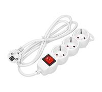 ORNO Multiprise 3 prises avec interrupteur et sécurité enfant 2300 W 10 A Câble de 5 m