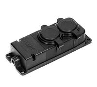 ORNO Multiprise Electrique Extérieur étanche 2 prises (Mise à la terre de type prise allemande) Résistant aux chocs, Ininflammable
