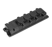 ORNO Multiprise Electrique Extérieur étanche 4 Prises (Mise à la Terre de Type Prise Allemande) Résistant aux Chocs, Ininflammable