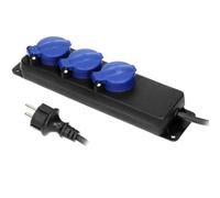 Orno Multiprise extérieur OR-AE-13158(GS)/5M – IP44, 3 voies, câble 5 m, gris
