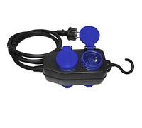 ORNO AE-13160 (GS) Prise Extérieure Multiprise IP44 4 Voies avec Crochet de Suspension - Produit pour Le Marché Allemand (Câble de 5 m)