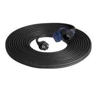 Orno OR-AE-13169(GS) Rallonge Electrique exterieure 10m - 30m IP44 Schuko mis à la Terre avec des serrures de sécurité pour Enfants/n'est Pas Compatible avec Les fiches françaises Noir
