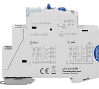 Orno CR-230 Interrupteur Minuterie Electronique Minuterie d'Escalier 230v Charge Max 2300W Montage Rail DIN