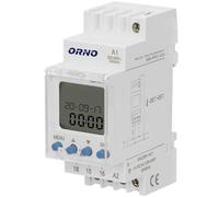 ORNO PRE-433 Minuterie Relais Temporisé Minuteur Numérique pour Montage sur Rail DIN Indicateur LED avec 52 Programmes Programmable