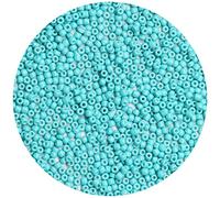 ORNSHIZI Lot de 1780 perles de rocaille bleu ciel de 3 mm - 50 g - Environ 3 mm - Pour la fabrication de bracelets, boucles d'oreilles, colliers et bijoux