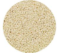 ORNSHIZI Perles de rocaille beiges de 2 mm 12/0, 50 g, environ 5 000 perles de rocaille pour la fabrication de bracelets, boucles d'oreilles, colliers, bijoux