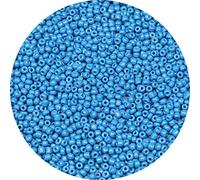 ORNSHIZI Perles de rocaille bleu ciel de 2 mm 12/0, 50 g, environ 5000 perles de rocaille pour la fabrication de bracelets, boucles d'oreilles, colliers, bijoux