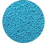 ORNSHIZI Perles de rocaille bleu lac de 2 mm 12/0, 50 g, environ 5 000 perles de rocaille pour la fabrication de bracelets, boucles d'oreilles, colliers, bijoux