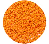 ORNSHIZI Perles de rocaille en verre 4 mm et 50 g - Perles d'espacement pour la fabrication de bracelets, boucles d'oreilles, colliers, bijoux et loisirs créatifs (4 mm) (orange)