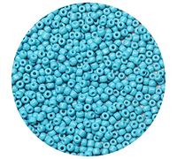 ORNSHIZI Perles de rocaille en verre 4 mm et 50 g - Pour fabrication de bracelets, boucles d'oreilles, colliers, bijoux et loisirs créatifs (4 mm) - Bleu