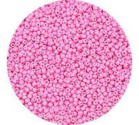 ORNSHIZI Perles de rocaille roses de 2 mm 12/0, 50 g, environ 5000 perles de rocaille pour la fabrication de bracelets, boucles d'oreilles, colliers, bijoux