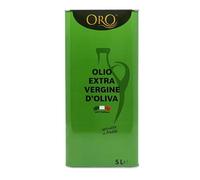 Oro Campania - Huile d'Olive Extra Vierge 100% Italienne, extraite à froid, fruitée légère-moyenne, arômes frais d'olives fraîchement cueillies, goût équilibré, bidon de 5L