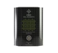 ORO DEL DESIERTO - Huile d'Olive Vierge Extra Espagnole (Variété Lechín) - Bidon Métallique 3 Litres