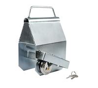OROK 641763 Antivol Remorque Universel - Antivol Tête d’Attelage Triangle avec Cadenas et 2 Clés - Utilisable Attelé et Non Attelé - Sécurité Remorque et Caravane
