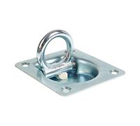 OROK 644256 Anneau Arrimage Encastrable Pivotant - Acier 96x102mm - Profondeur 25mm - Fixation Remorque Plancher - 4 Points Vissage