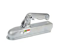 OROK 654442 Tête d’Attelage Remorque 750kg - Tête d’Attelage Timon Carré 50mm - pour Boule d’Attelage 50mm - Entraxe 80mm - Homologation R55