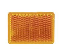 OROK - Catadioptre rectangulaire adhésif/Réflecteur rectangulaire, cataphote - Coloris : Orange - Dimensions : 57x39mm - Forme : Rectangulaire - 1 pièce - Accessoires universels pour remorque