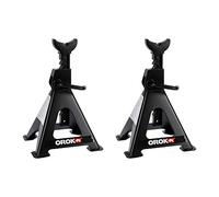 OROK - Chandelles à crémaillère, chandelle Fixes à crémaillère - 2 pièces - Capacité maximale: 6 tonnes - avec Pieds Larges pour Une Meilleure stabilité - Hauteur Mini: 383 mm - Hauteur Maxi: 601 mm