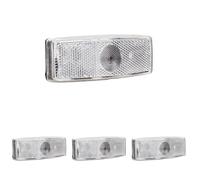 OROK - Feu de Position Blanc pour remorque/Feu de gabarit Blanc - A Fixer - Ampoule témoin T10/5W Non fournie - Dimensions : 110 x 24 x 42mm - Entraxe : 45mm - Feu de Position Fourgon (Lot de 4)