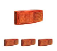 OROK - Feu de position orange pour remorque/Feu de gabarit orange - A fixer - Ampoule témoin T10/5W non fournie - Dimensions : 110 x 24 x 42mm - Entraxe : 45mm - Feu de position fourgon (Lot de 4)