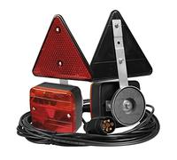 OROK - Kit de signalisation, feu de remorque - Kit magnétique + Triangle de signalisation arrière - Long. Entre Feux : 4m - Alimentation : 12m - Ce kit est Complet (lanternes, Triangles, plots..)
